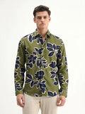 Olive Bloom Floral Print Shirt